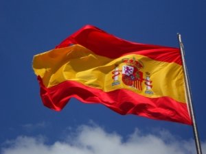 Unsere neue Heimat: Spanien Spanische Flagge als Symbol für Auswanderung nach Spanien an die Costa Blanca